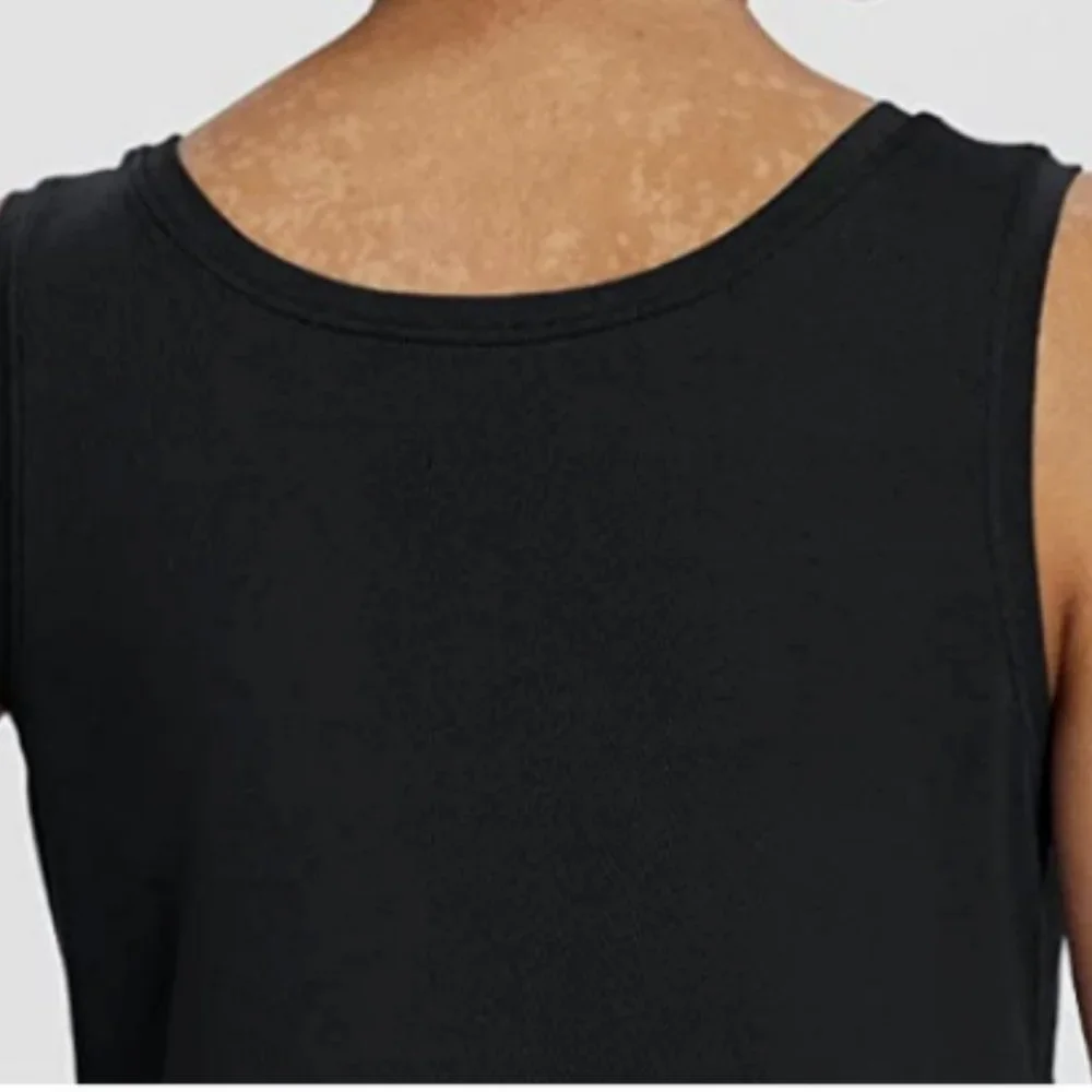 NEW Bayleaf Women's Wide-Strap Cotton Tank Top / Workout /Yoga / Crewneck SMALL - Picture 4 of 6